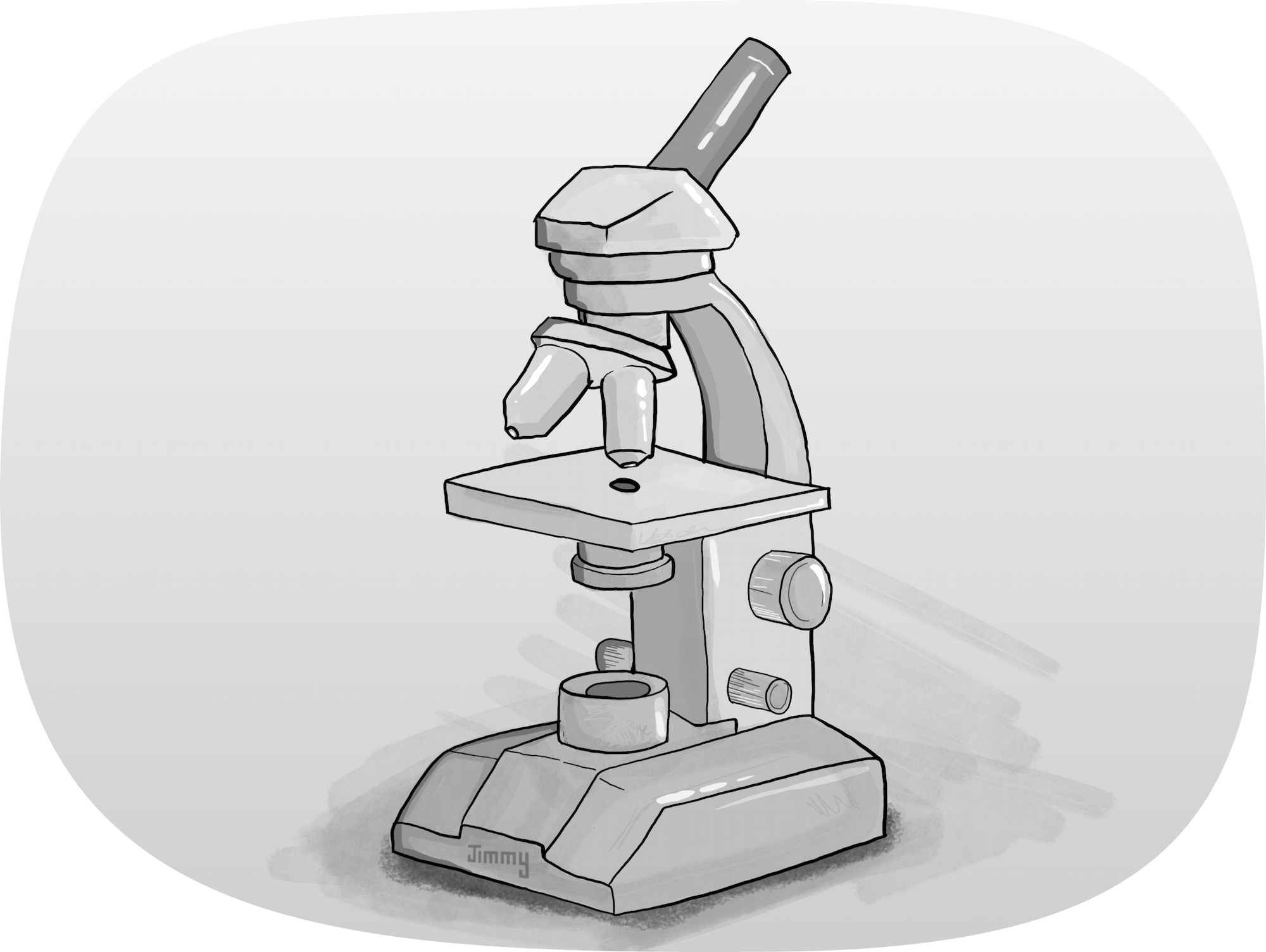 Illustration of a microscope